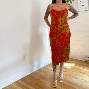 Natori printed maxi slip dress